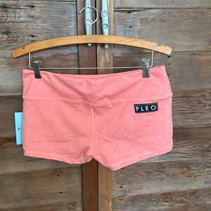 FLEO women's XL athletic/gymnastics/tumbling shorts Sugar Coral OG NWT